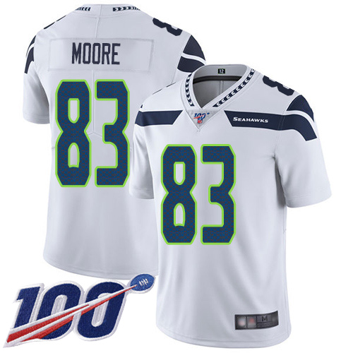 Seattle Seahawks Limited White Men David Moore Road Jersey NFL Football #83 100th Season Vapor Untouchable->youth nfl jersey->Youth Jersey